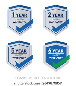 Conjunto de selo de garantia selo vetor e Original Produto Hexágono Badges Projeto de rótulo vetor para o produto