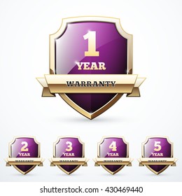Set of warranty shields