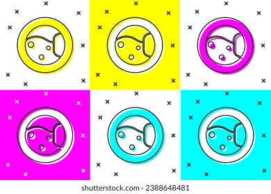 Set Washer icon isolated on color background. Washing machine icon. Clothes washer - laundry machine. Home appliance symbol.  Vector