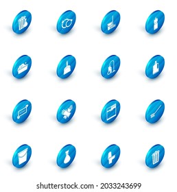 Set Washing dishes, Mop and bucket, Plastic bottles for liquid dishwashing liquid, basin with soap suds, Bar of foam, Dustpan,  and Vacuum cleaner icon. Vector