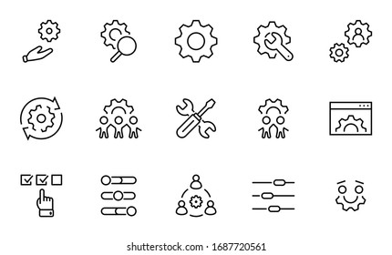 Set of Washing Hands Vector Line Icons. Contains such Icons as Coronavirus, Contactless Water Tap, Antiseptic, Washing Instruction, Hand Dryer, Soap and more. Editable Stroke. 32x32 Pixels.