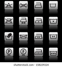 Set of washing symbols 