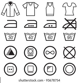 Set Of Washing Symbols