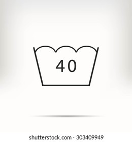 Set of washing symbols icon