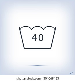 Set of washing symbols icon