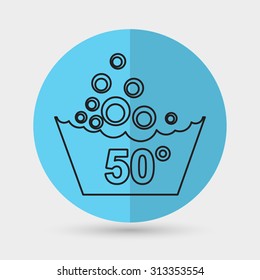 Set of washing symbols icon
