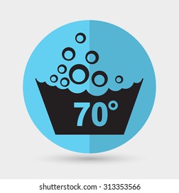 Set of washing symbols icon
