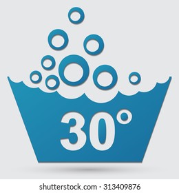 Set of washing symbols icon