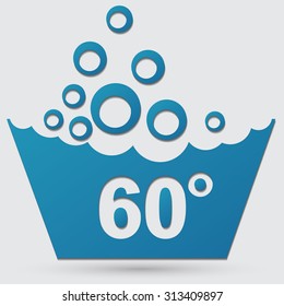 Set of washing symbols icon