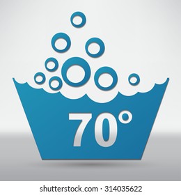 Set of washing symbols icon