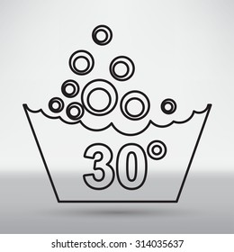 Set of washing symbols icon