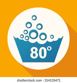 Set of washing symbols icon