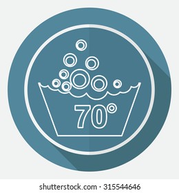 Set of washing symbols icon