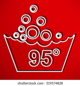 Set of washing symbols icon