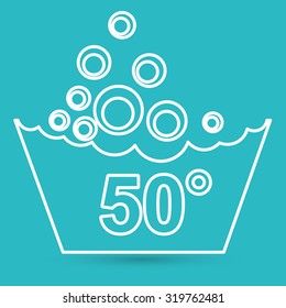 Set of washing symbols icon