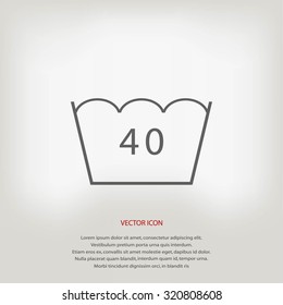 Set of washing symbols icon