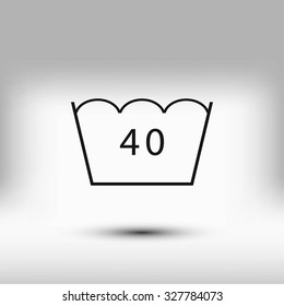 Set of washing symbols icon