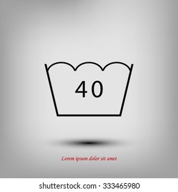 Set of washing symbols icon