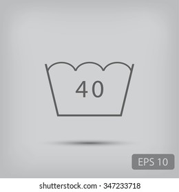 Set of washing symbols icon