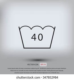 Set of washing symbols icon
