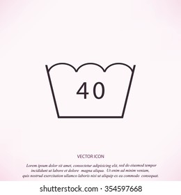 Set of washing symbols icon