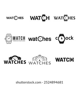 Set of Watch, watches logo design