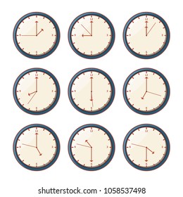 set of watches with different hours