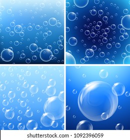 A Set of Water Bubble Background illustration