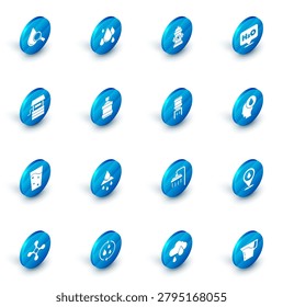 Set Water drop, Fire hydrant, Chemical formula for H2O, Well with bucket, Glass water, Big bottle clean,  and cooler icon. Vector
