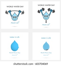 Set of Water drop icon vector logo design template.World Water Day set.Design for greeting Card,Poster,Flyer,Cover,Brochure,Abstract background.Vector illustration