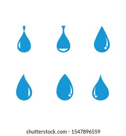 set of water drop logo and symbol design vector
