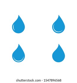 set of water drop logo and symbol design vector