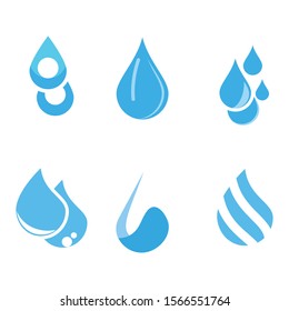 Set Water drop Logo Template vector illustration design