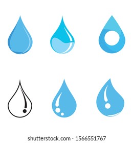 Set Water drop Logo Template vector illustration design