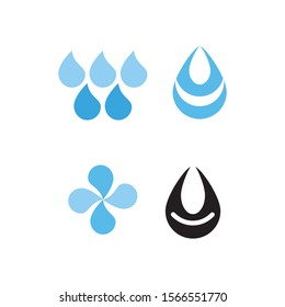 Set Water drop Logo Template vector illustration design