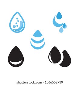 Set Water drop Logo Template vector illustration design