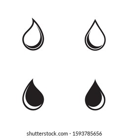 Set of Water drop Logo Template vector illustration design