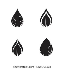 Set of Water drop Logo Template vector illustration design
