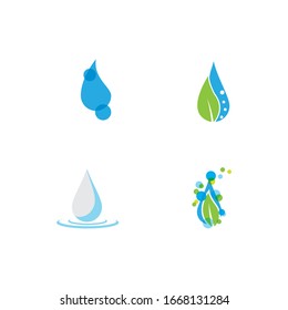 Set Water drop Logo Template vector symbol nature