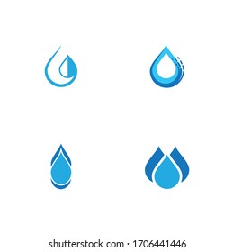 Set Water drop Logo Template vector illustration design