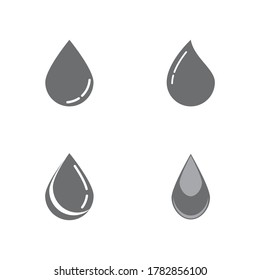 Set Water drop Logo Template vector illustration design