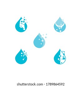 Diseño de la ilustración del vector de la plantilla de lanzamiento de agua