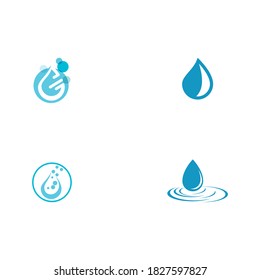 Set Water drop Logo Template vector illustration design