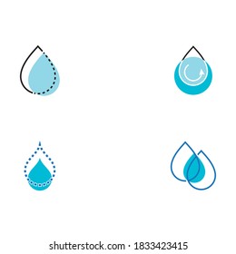 Set Water drop Logo Template vector illustration design