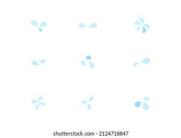 a set of water drop movement vector isolated on white background ep113