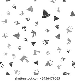 Set Water drop, Recycle clean aqua, Shower and tap on seamless pattern. Vector