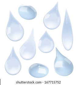 Set of water drop. Vector illustration