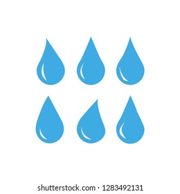 Set of water drops