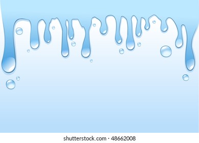 Set of water drops