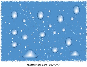 Set of water drops for cards.